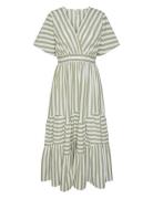 Yasroos Ss Long Dress S. Knælang Kjole Khaki Green YAS