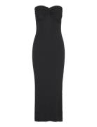 Lane Bustier Dress Knælang Kjole Black Bubbleroom