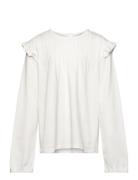 Long -Sleeved T-Shirt With Ruffles Tops T-shirts Long-sleeved T-Skjort...