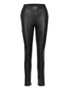 Lebon Stretch Leather Pants Bottoms Trousers Leather Leggings-Bukser B...