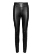 Vibarb Coated Hw Legging - Bottoms Trousers Leather Leggings-Bukser Bl...