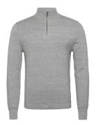 Core 45295 Zip Tops Knitwear Half Zip Jumpers Grey Dockers