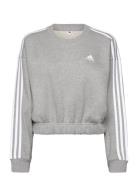 Essentials 3-Stripes Crop Sweatshirt Sport Sweatshirts & Hoodies Sweat...