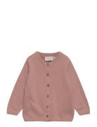 Knitted Cardigan Tops Knitwear Cardigans Pink Fixoni