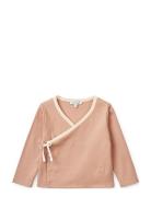 Tadeo Rib Wrapover Cardigan Tops Knitwear Cardigans Pink Liewood