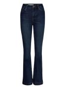 Pzbecca Uhw Bootcut Leg Bottoms Jeans Flares Blue Pulz Jeans