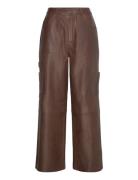 Lulu Pants Bottoms Trousers Leather Leggings-Bukser Brown H2O Fagerhol...