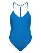 Nike W Terry Piece Retro Flow Sport Swimsuits Blue NIKE SWIM