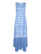 Crbastilla Jersey Dress Maxikjole Festkjole Blue Cream