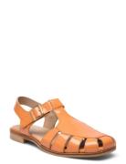 Sandals - Flat - Closed Toe - Op Flade Sandaler Orange ANGULUS