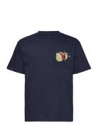 Tnfaedo Os S_S Tee Tops T-Kortærmet Skjorte Navy The New