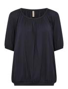 Sc-Marica Tops T-shirts & Tops Short-sleeved Navy Soyaconcept