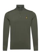 Tech 1/4 Zip Midlayer Sport T-Langærmet Skjorte Green Lyle & Scott Spo...