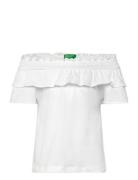 T-Shirt Tops T-Kortærmet Skjorte White United Colors Of Benetton