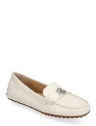 Barnsbury Nappa Leather Driver Loafers Flade Sko White Lauren Ralph La...