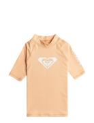 Whole Hearted Ss Tops T-Kortærmet Skjorte Beige Roxy