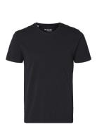 Slhnewpima Ss O-Neck Tee Noos Tops T-Kortærmet Skjorte Black Selected ...