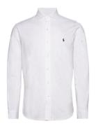 Jersey Spread-Collar Shirt Tops Shirts Casual White Polo Ralph Lauren