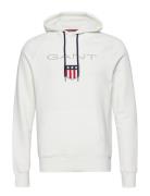 Shield Hoodie Tops Sweatshirts & Hoodies Hoodies White GANT