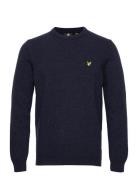 Crew Neck Lambswool Blend Jumper Tops Knitwear Round Necks Navy Lyle &...