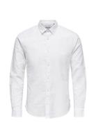 Onscaiden Ls Solid Linen Shirt Tops Shirts Casual White ONLY & SONS