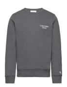 Ckj Stack Logo Sweatshirt Tops Sweatshirts & Hoodies Sweatshirts Grey ...