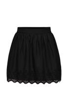 Onllou Life Emb Flowy Skirt Ptm Kort Nederdel Black ONLY