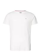 Tjm Xslim Jaspe C Neck Ext Tops T-Kortærmet Skjorte White Tommy Jeans