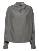 Lima Blouse Tops Blouses Long-sleeved Khaki Green Ahlvar Gallery