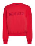 Sweat Logo Crewneck Tops Sweatshirts & Hoodies Sweatshirts Red ROTATE ...