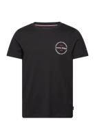 Hilfiger Roundle Tee Tops T-Kortærmet Skjorte Black Tommy Hilfiger