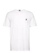 Monogram Imd Tee Tops T-Kortærmet Skjorte White Tommy Hilfiger