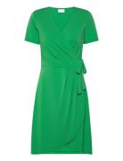 Vinayeli S/S Knee Wrap Dress/Su - Noos Knælang Kjole Green Vila