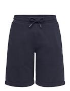 Textured Cotton-Blend Bermuda Shorts Bottoms Shorts Navy Mango