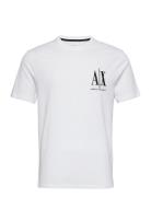 T-Shirt Tops T-Kortærmet Skjorte White Armani Exchange