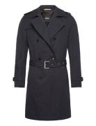 H-Hyde-Trench-241 Trenchcoat Frakke Navy BOSS