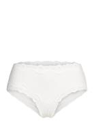 Silk Hipster W/ Lace Hipsters Undertøj White Rosemunde