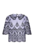 Ocho Tops Blouses Short-sleeved Multi/patterned Munthe