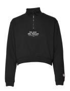 W. Half Zip Sweat Tops Sweatshirts & Hoodies Sweatshirts Black Svea