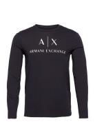 T-Shirt Tops T-Langærmet Skjorte Black Armani Exchange