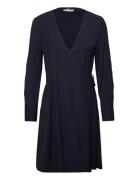 Seal Aop F&F Knee Dress Knælang Kjole Navy Tommy Hilfiger