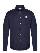 Piece Brushed Shirt Tops Shirts Casual Navy Les Deux