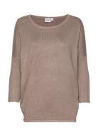 A2561, Milasz R-Neck Pullover Tops Knitwear Jumpers Beige Saint Tropez