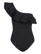 Eleonor Swimsuit Badedragt Badetøj Black Malina
