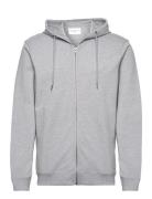 Zip Hoodie Tops Sweatshirts & Hoodies Hoodies Grey Bread & Boxers