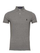 The Iconic Mesh Polo Shirt Tops Polos Short-sleeved Grey Polo Ralph La...