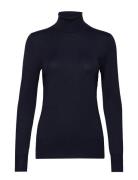 Astrid Roll Neck Tops Knitwear Turtleneck Navy Kaffe