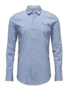 Tjm Original Stretch Shirt Tops Shirts Business Blue Tommy Jeans