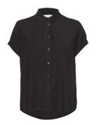 Majan Ss Shirt 9942 Tops Shirts Short-sleeved Black Samsøe Samsøe