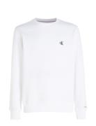 Ck Essential Reg Cn Tops Sweatshirts & Hoodies Sweatshirts White Calvi...